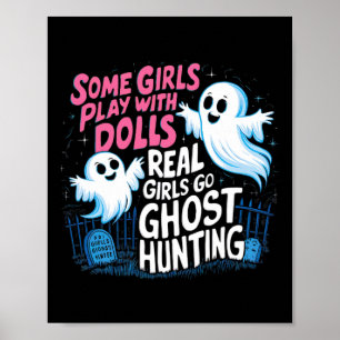 Sommige meisjes spelen met dolls echte meisjes die poster