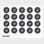 Sommige meisjes spelen met dolls echte meisjes die ronde sticker (Vel)