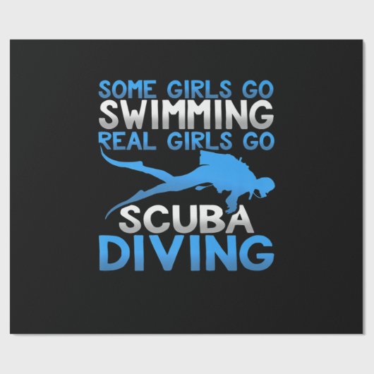 Sommige meisjes zwemmen zo echt dat ze scuba duike cadeaupapier (Vlak)