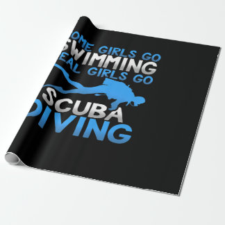 Sommige meisjes zwemmen zo echt dat ze scuba duike cadeaupapier