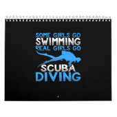 Sommige meisjes zwemmen zo echt dat ze scuba duike kalender (Hoes)