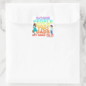 Sommige mensen hebben twee vaders vierkante sticker (Tas)