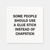 Sommige mensen moeten een luidop gebruiken servet (Voorkant)