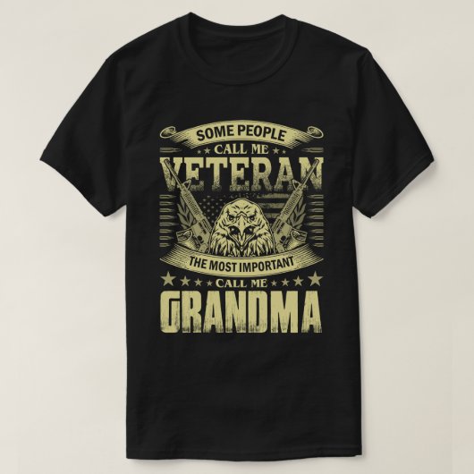 Sommige mensen noemen me Veteran GRANDMA T-shirt (Design voorkant)