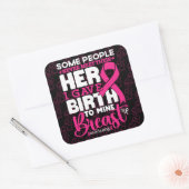 Sommige mensen ontmoeten hun heldenborstbewustzijn vierkante sticker (Envelop)