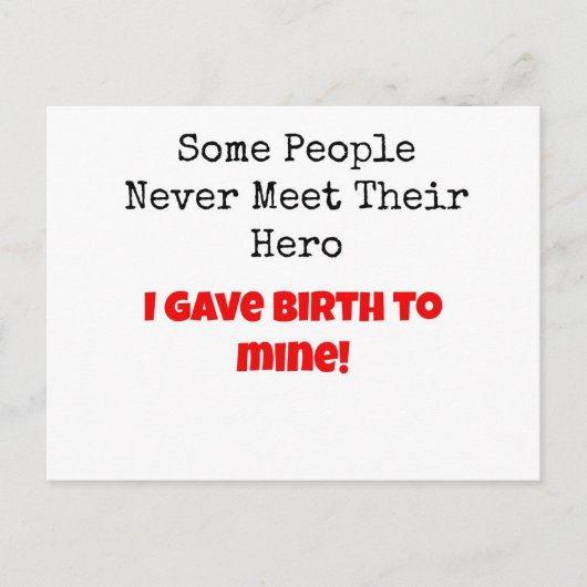 Sommige mensen ontmoeten hun Hero nooit Briefkaart (Voorkant)