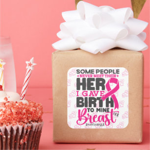 Sommige mensen ontmoeten nooit borstkanker onderst vierkante sticker