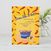 Sommige mensen vinden het lekker Chili uitnodiging (Staand voorkant)