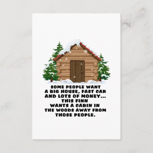 Sommige mensen willen een snelle auto voor een gro informatiekaartje (Voorkant)