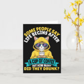 Sommige Mensen Zeggen Dat Het Leven Begint Na Een  Kaart (Gele Bloem)