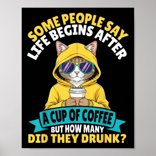 Sommige mensen zeggen dat het leven begint na een  poster (Voorkant)