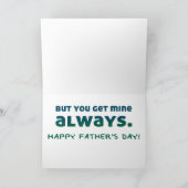 Sommige mensen zeggen dat papa niet genoeg liefde kaart (Binnen)