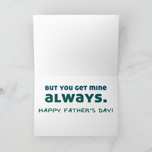 Sommige mensen zeggen dat papa niet genoeg liefde kaart (Binnen)