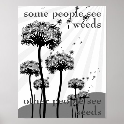 Sommige mensen zien het poster van Weeds Dandelion (Voorkant)