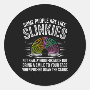 Sommige Mensen Zijn Als Slinkies Grappige Humor Re Ronde Sticker