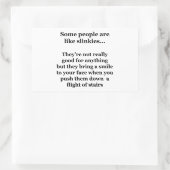 Sommige mensen zijn net zoals linkies rechthoekige sticker (Tas)