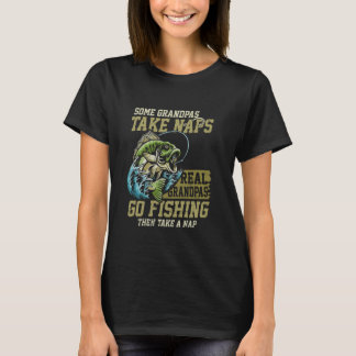 Sommige nemen dutjes echte grootvaders gaan vissen t-shirt