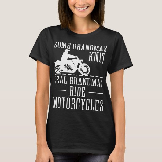 Sommige oma's houden echte Grandmas Ride Motorcycl T-shirt (Voorkant)