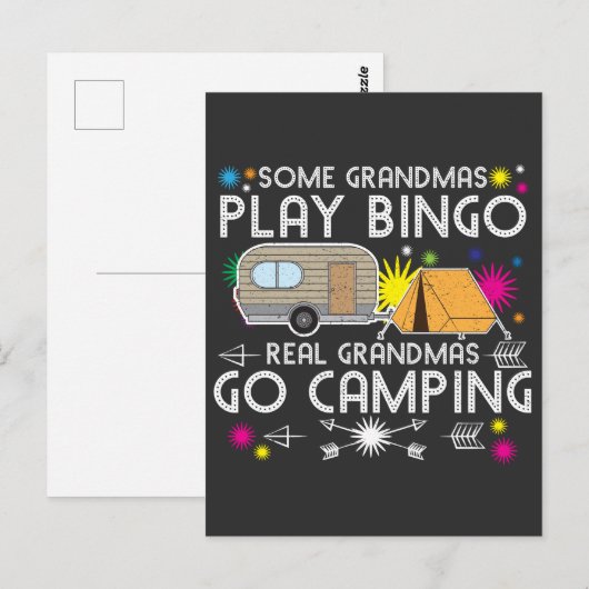 Sommige oma's spelen bingo Real Grandmas gaan Camp Briefkaart (Voorkant / Achterkant)