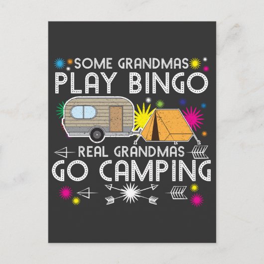 Sommige oma's spelen bingo Real Grandmas gaan Camp Briefkaart (Voorkant)