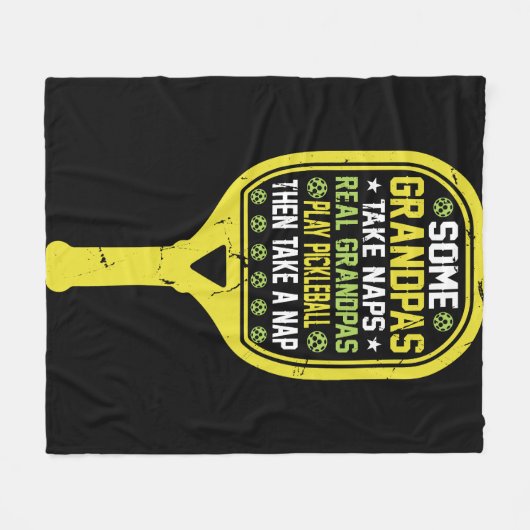 Sommige opa's doen dutjes. Echte opa speelt augurk Fleece Deken (Voorkant (Horizontaal))