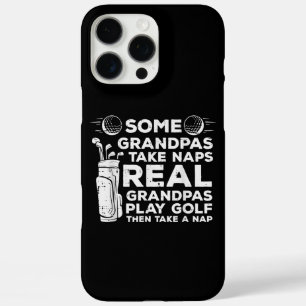 Sommige opa's nemen dutjes echt spelen golf grappi iPhone 16 pro max hoesje