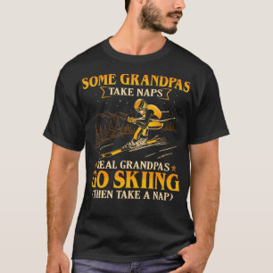 Sommige opa's nemen dutjes echte opa's gaan skiën t-shirt
