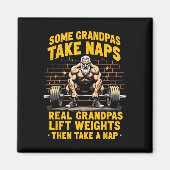 Sommige opa's nemen dutjes echte opa's tilgewichte magneet (Voorkant)