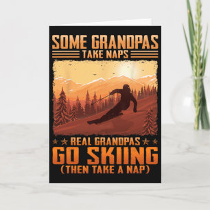 Sommige opa's nemen een dutje Echte opa's gaan ski Kaart