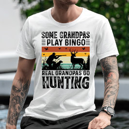 Sommige opa's spelen Bingo Echte opa's gaan jagen T-shirt