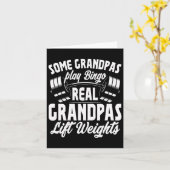 Sommige opa's spelen bingo Echte opa's heffen gewi Kaart (Gele Bloem)