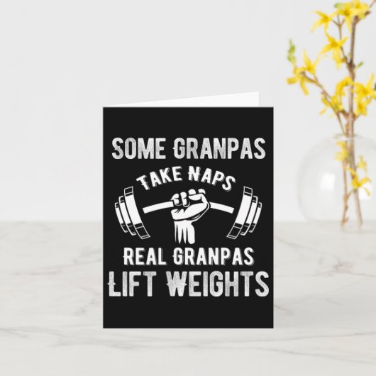 Sommige opa's spelen bingo Echte opa's heffen gewi Kaart (Gele Bloem)