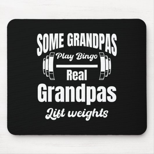 Sommige opa's spelen bingo Echte opa's heffen gewi Muismat (Voorkant)