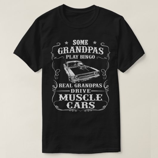 Sommige opa's spelen bingo echte opa's rijden spie t-shirt (Design voorkant)
