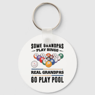 Sommige opa's spelen Bingo Real Grandpas gaat Play Sleutelhanger
