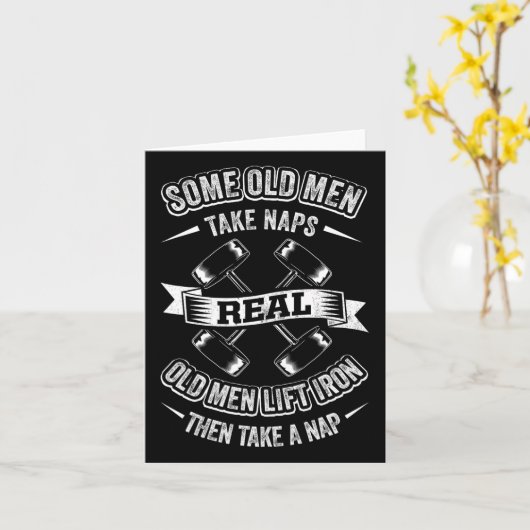 Sommige oude Mannen maken pas echt oude Mannen op Kaart (Gele Bloem)