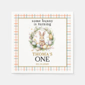 Sommige paashaas draait één 1e verjaardag servet (Voorkant)