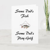 Sommige papa's vissen, sommige papa's spelen golf kaart (Voorkant)
