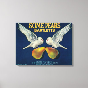 Sommige peren perenkartonNapa, CA Canvas Afdruk