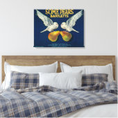 Sommige peren perenkratellabelNapa, CA Canvas Afdruk (Insitu (Slaapkamer))