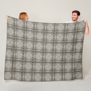 Sommige tartan van grijze onregelmatige schaken fleece deken