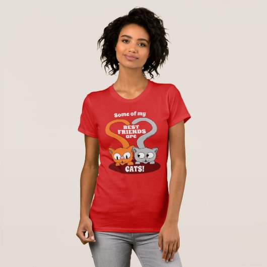 Sommige van mijn beste vrienden zijn CATS! Cute Ca T-shirt (Voorkant volledig)