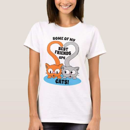 Sommige van mijn beste vrienden zijn CATS! Cute Ca T-shirt (Voorkant)