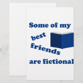 Sommige van mijn beste vrienden zijn fictief briefpapier (Voorkant / Achterkant)