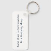 Sommige van mijn favoriete nummers sleutelhanger (Achterkant)