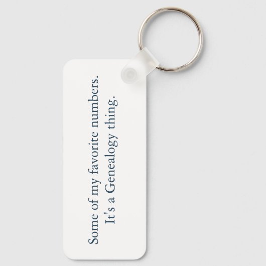 Sommige van mijn favoriete nummers sleutelhanger (Achterkant)