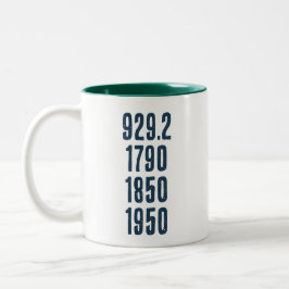 Sommige van mijn favoriete nummers tweekleurige koffiemok