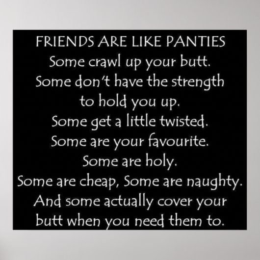 SOMMIGE VRIENDEN ZIJN ZOALS PANSEN POSTER (Voorkant)