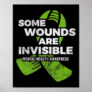 Sommige wonden onzichtbare geestelijke gezondheids poster