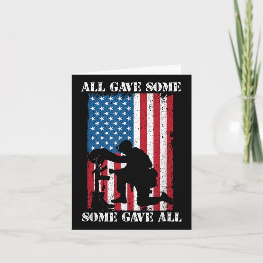 Sommigen gaven allen de Amerikaanse vlag Soldaat M Kaart (Voorkant)